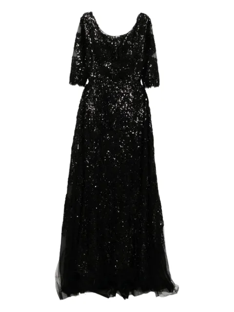 Saiid Kobeisy sequin-embroidered dress Black RTWSS2542