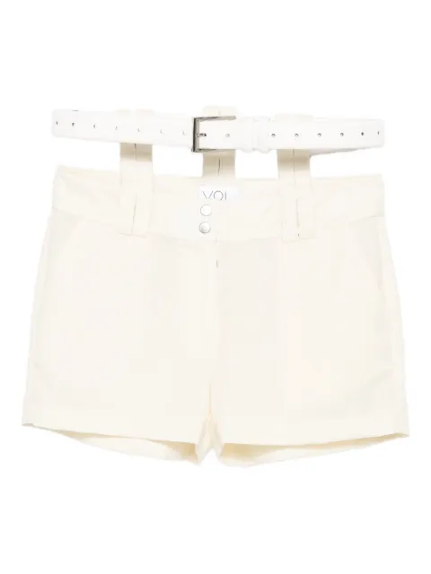 Vestiaire d'un Oiseau Libre belt shorts White SUSPENDEDWAISTBANDSHORTS