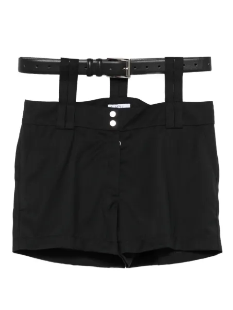 Vestiaire d'un Oiseau Libre belt shorts Black SUSPENDEDWAISTBANDSHORTS