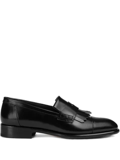 Doucal's leather fringe loafers Black DU3478FREDUF159NN00