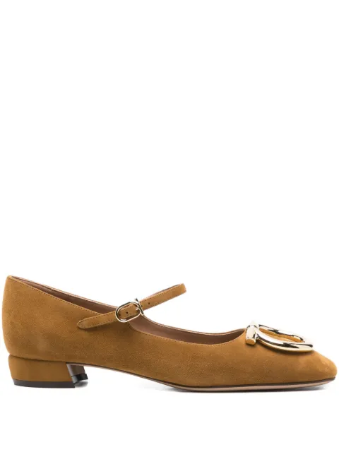 Ferragamo buckle-detail suede pumps Brown 786978