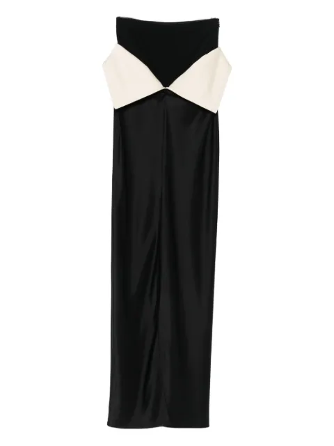 Nanushka folded waistline maxi skirt Black NW25FWSK29399