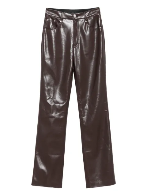 Nanushka five-pocket faux-leather trousers Brown NW25FWPA29878