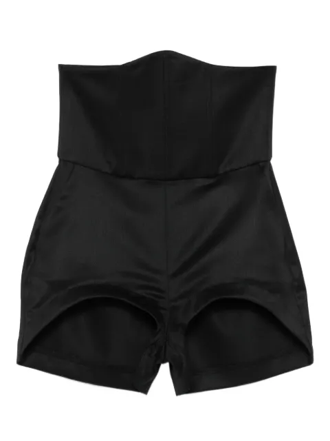 Vestiaire d'un Oiseau Libre corset-detail shorts Black PEARLCORSETTROUSERS