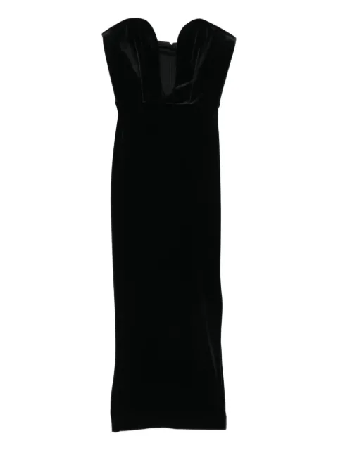 Vestiaire d'un Oiseau Libre off-the-shoulder velvet dress Black CUTOUTVELVET
