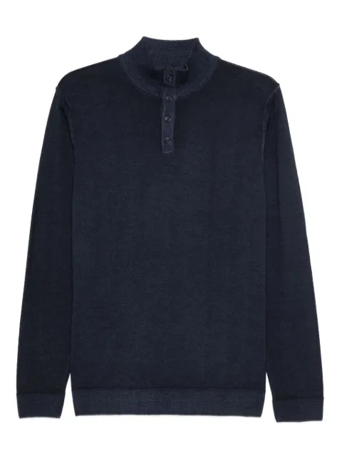 Daniele Fiesoli henley button polo shirt Blue 0013
