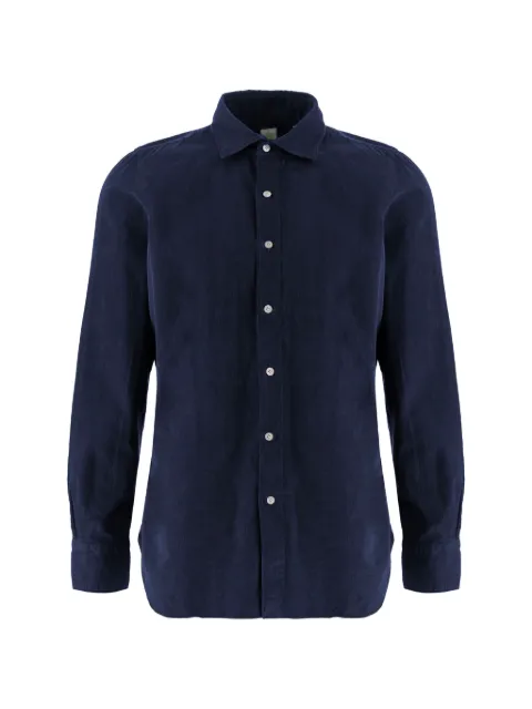 Finamore 1925 Napoli corduroy-effect shirt Blue TOKYO63046443C0515G