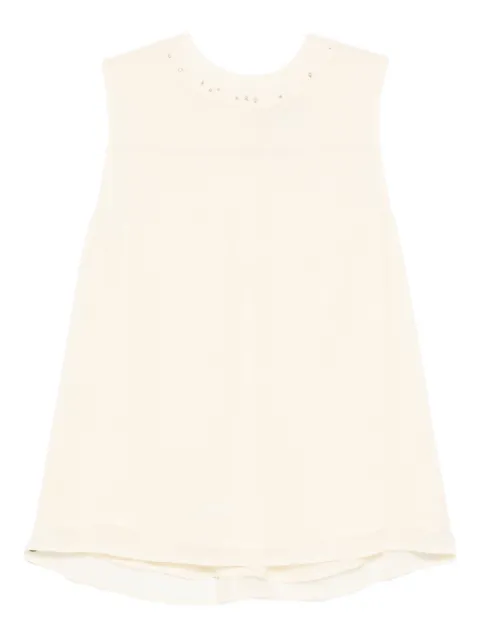 Forte Forte crystal-embellishment top Yellow 14091MYTOP
