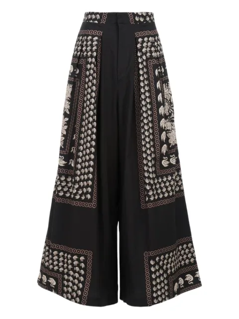 Biyan patterned palazzo pants Black SPSS2501500BLACKNUDE