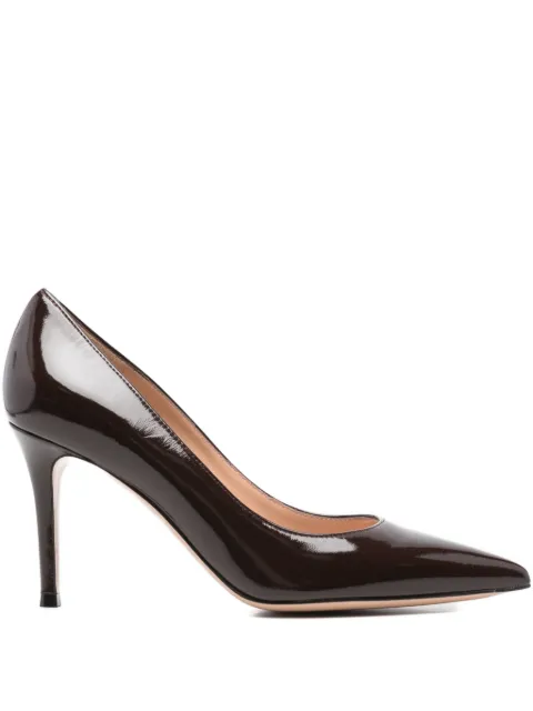 Gianvito Rossi 85mm leather pumps Brown G2458085RICNUI