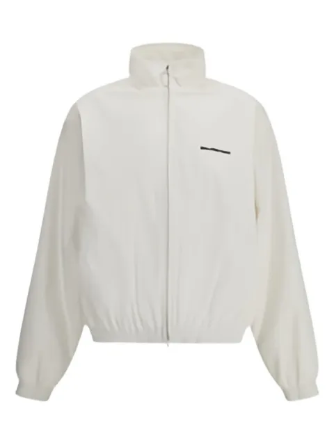 Balenciaga logo-detail zip-up jacket White 839091TRO31