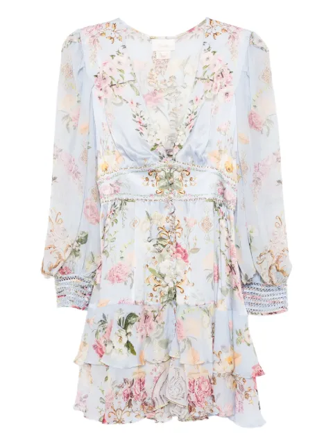 Camilla Tiled In Time mini dress Blue 00036496