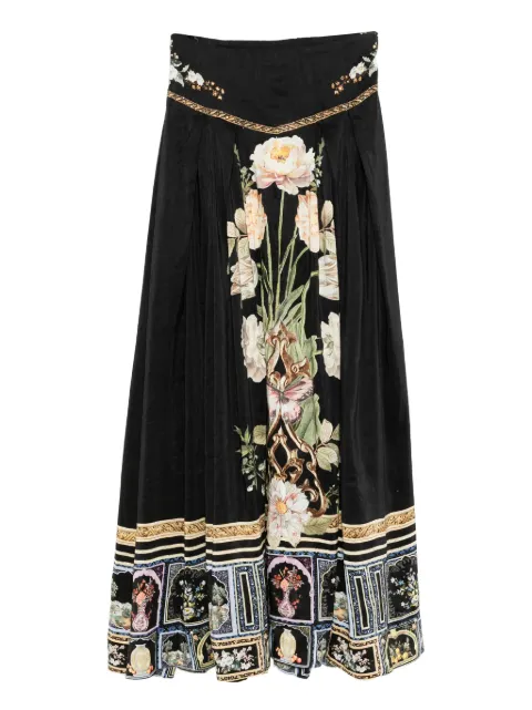 Camilla Ottoman Elegance pleated skirt Blue 00036696