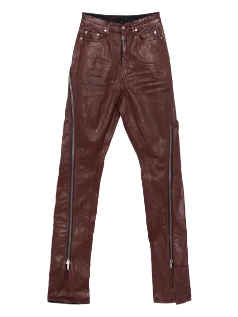 Rick Owens DRKSHDW Bolan Banana side-zip jeans Red DS02E7301SDSW
