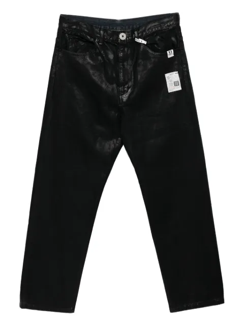 Maison MIHARA YASUHIRO two-tone coated jeans Black J15PT127