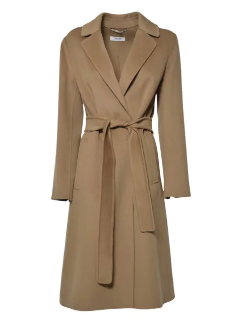 'S Max Mara belted notched-lapel coat Brown 2529016051600