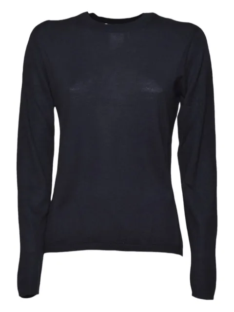 Max Mara long-sleeved crew-neck T-shirt Blue 2521366082600