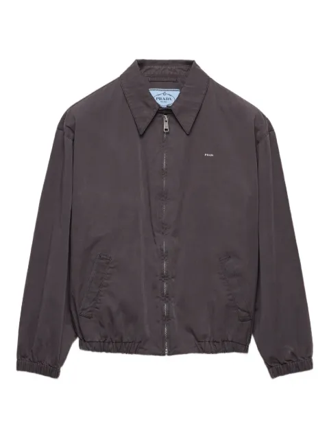 Prada shirt-collar welt-pocket jacket Grey 292318SOOO1716
