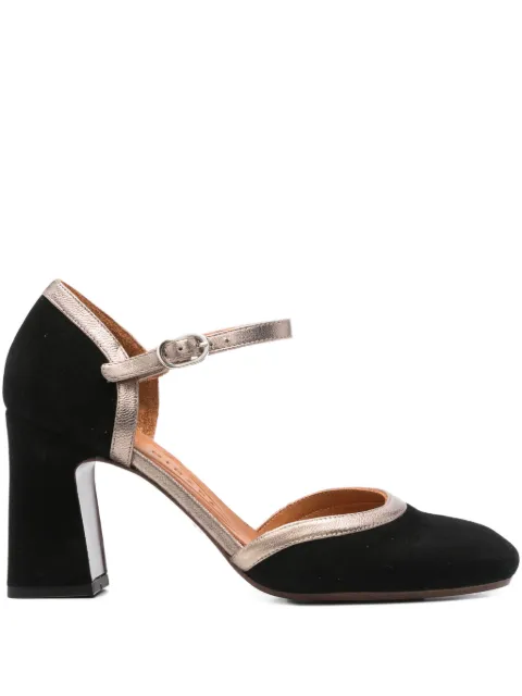 Chie Mihara 85mm ankle-strap block-heel pumps Black MAISI