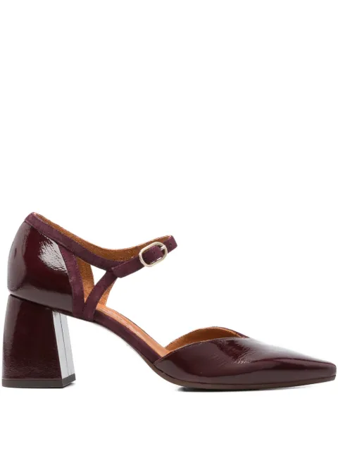 Chie Mihara 70mm block-heel ankle-strap pumps Red ABANON