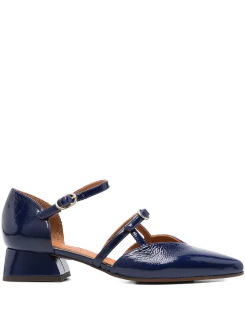 Chie Mihara 30mm double-buckle heeled pumps Blue HEIDA