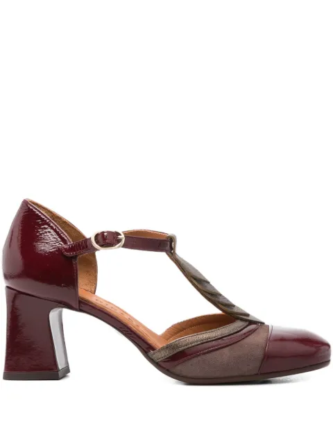 Chie Mihara 70mm t-bar block-heel pumps Red FILLY
