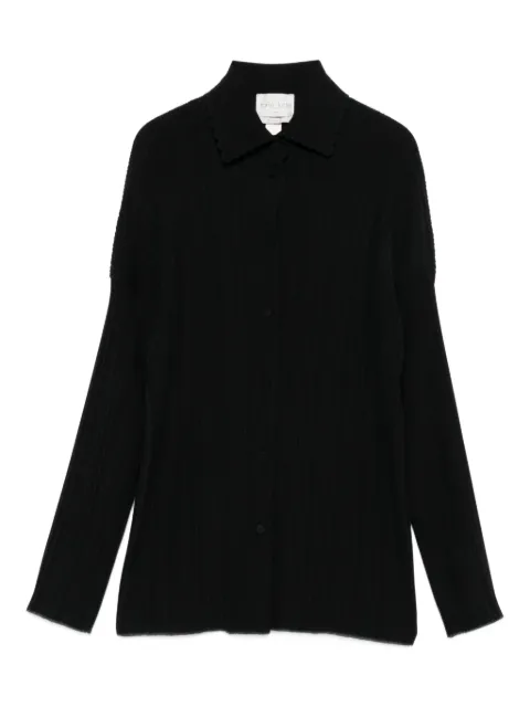 Forte Forte ribbed buttton-up shirt Black 14068MYSHIRT
