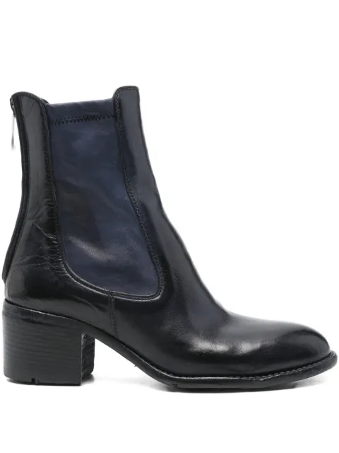 LEMARGO 60mm leather zip-fastening boots Blue AP06A