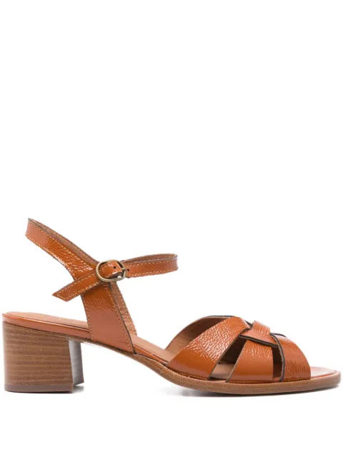 KING TARTUFOLI 50mm leather ankle-strap sandals Neutrals 674