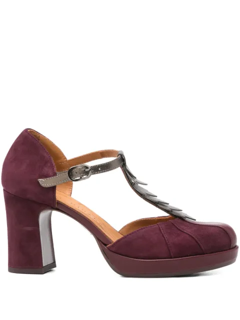 Chie Mihara 80mm T-bar heeled pumps Purple DAFABA