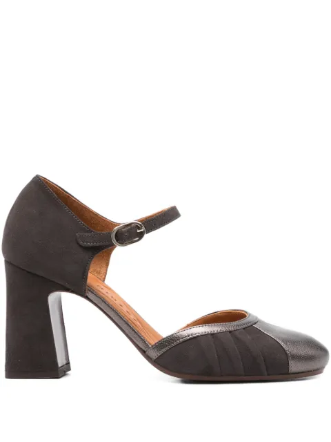 Chie Mihara 80mm block-heel pumps Grey MINDEL