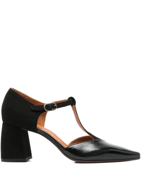Chie Mihara 70mm t-bar block-heel pumps Black AMATEA