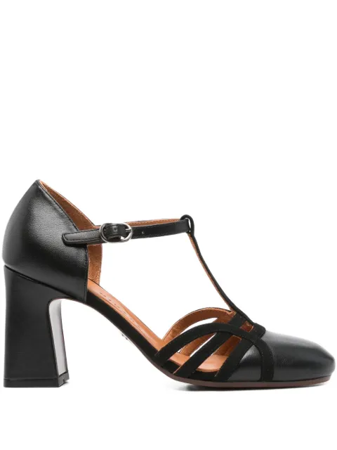 Chie Mihara 85mm T-bar block-heel pumps Black MIZAN