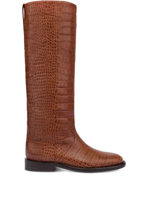 Paris Texas 20mm Montana croco-embossed leather boots Brown PX1721XCOCO
