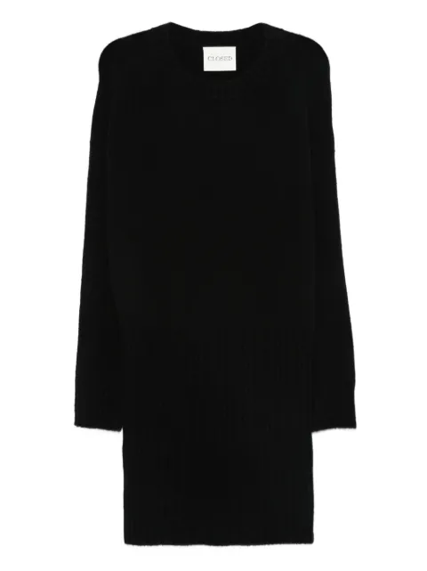 Closed crew-neck knit midi dress Black C9830198C22