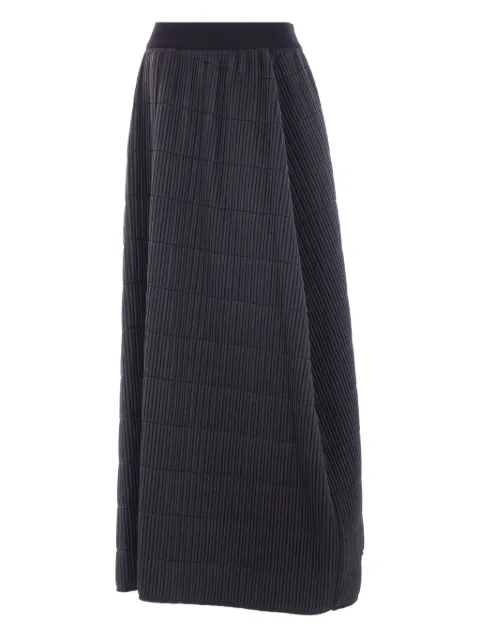 Maria Calderara quilted pleated long skirt Black U301H9