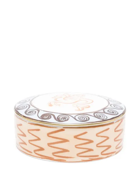 GINORI 1735 Trinket dragon-patterned porcelain box (13cm) Orange 017RG02FX5080T