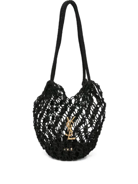 Saint Laurent knotted tote bag Black 841312GAAFU
