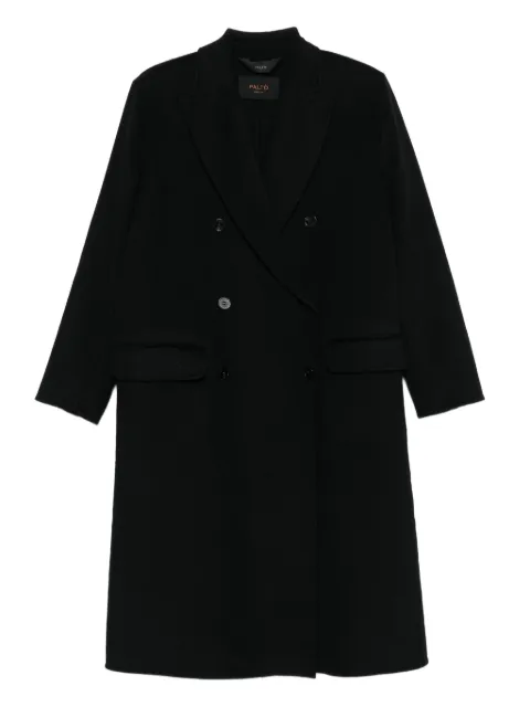 Paltò Daria double-breasted wool coat Black B51PDARIADOU