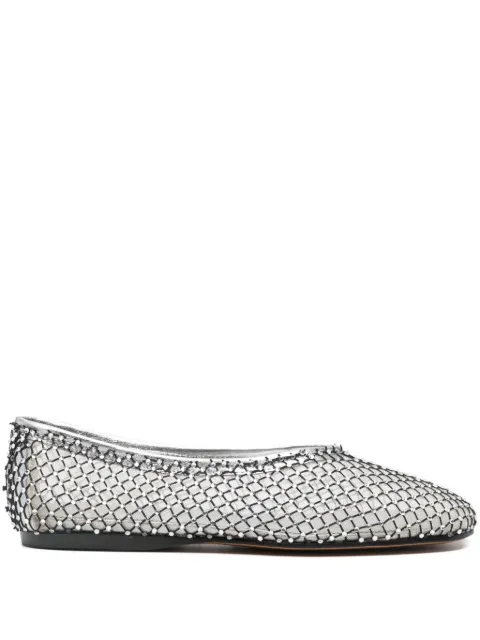 Forte Forte mesh-embellished ballet flats Black 14230MYSHOES