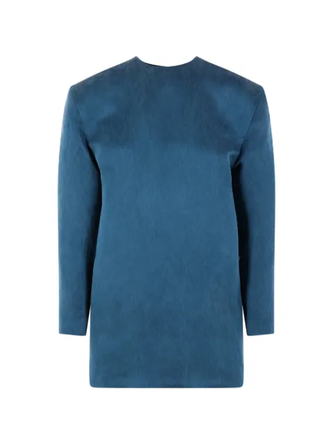 Saint Laurent logo-detail mini dress Blue 848977Y5J30