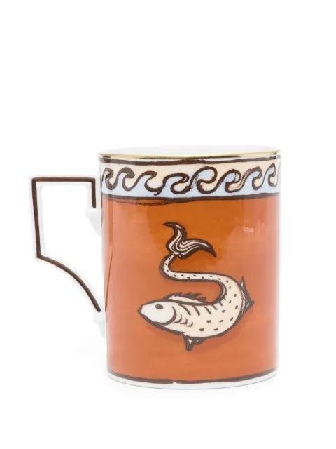 GINORI 1735 Il viaggio di Nettuno porcelain mug Brown 101RG00FTZ700