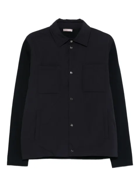 Herno knitted-sleeve buttoned jacket Blue MC00038UR721109201