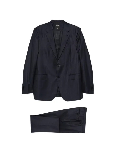 Zegna pinstripe two-piece suit Blue 222594A2221225