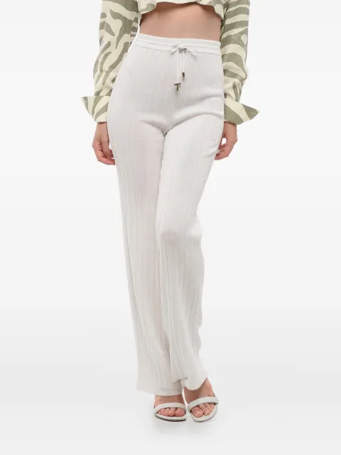 Balmain ribbed elastic-waist trousers YF2PQ032KD12