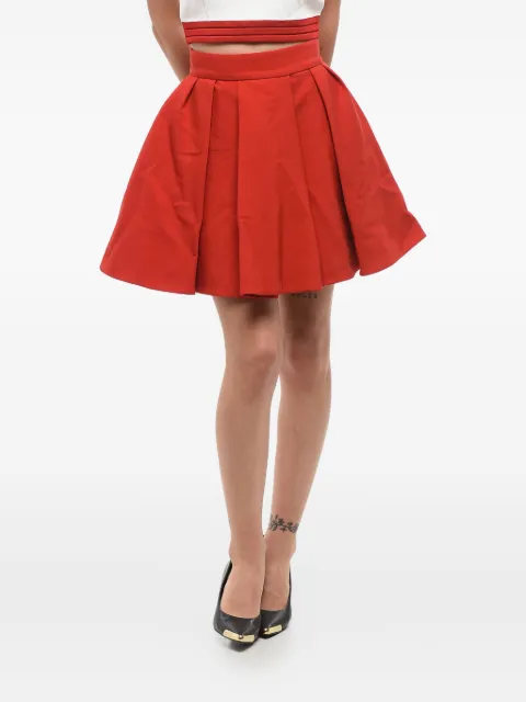 Balmain pleated zip skirt Red AF4LB820WB05