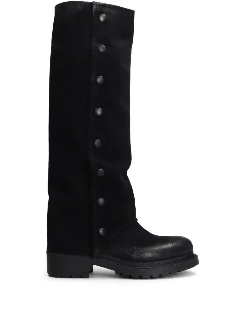 Metisse button-details knee-high boots Black MA2147