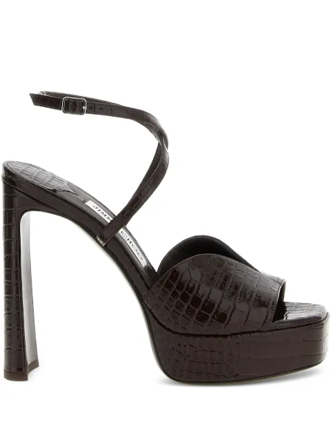 Jimmy Choo 125mm Karli platform sandals Brown KARLIPF125CCLCHOCOLATE