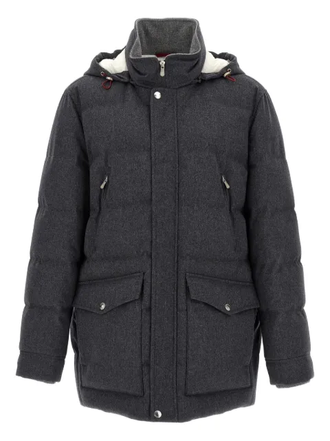 Brunello Cucinelli quilted wool coat Grey MM4701823CXS29
