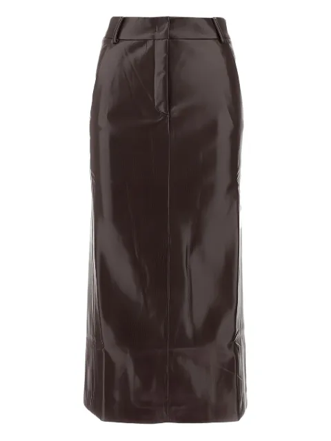 THE ANDAMANE concealed-fastening straight skirt Brown T180373BTNP152
